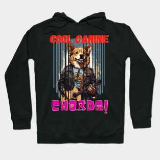 "Cool Canine Chords: Groovy Guitar Style" Hoodie